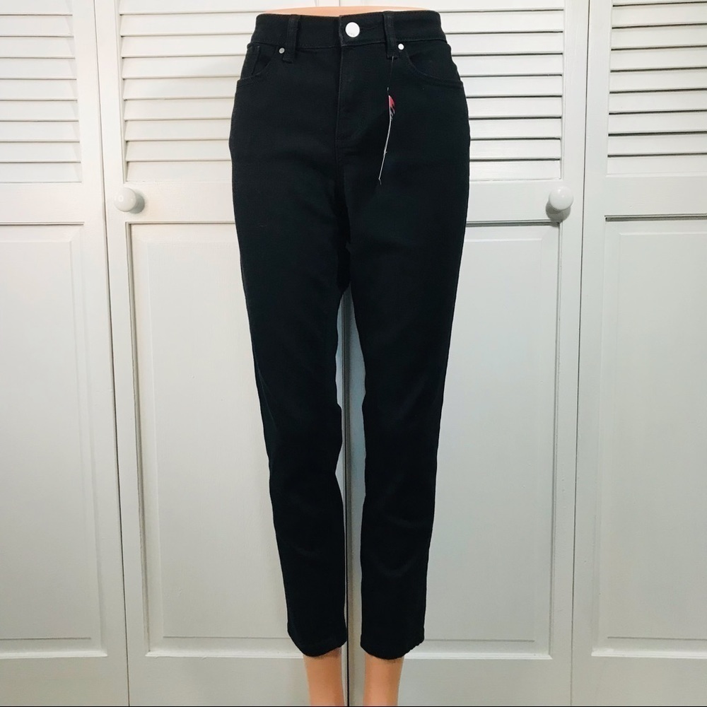 2/$50 A.N.A. Black Mid-Rise Skinny Ankle Jeans Size 8